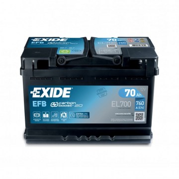 EXIDE EFB EL700 70Ah 760A R+